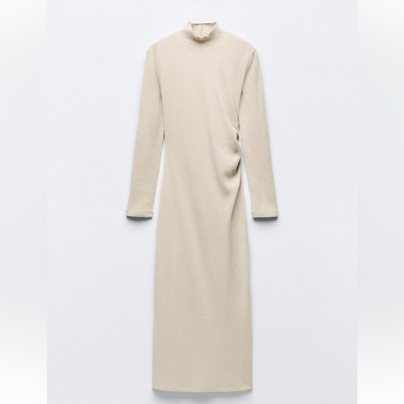 Zara Cream Midi Dress - Picture 5 of 6
